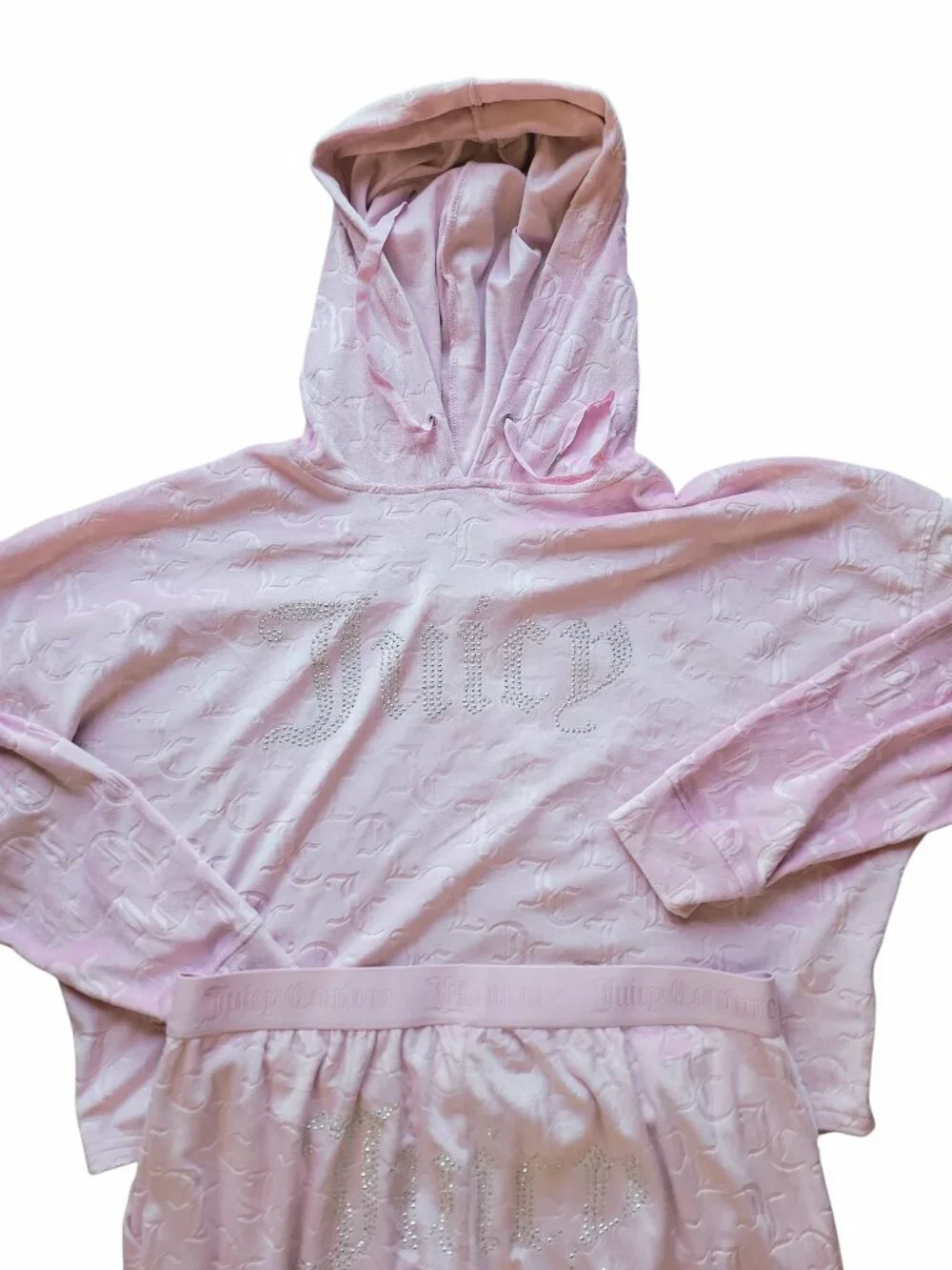 Juicy Couture NWT Light Pink 2-Piece Velour Loungewear Set Women's Size M